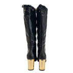 Borbonese Black Leather Women Boot