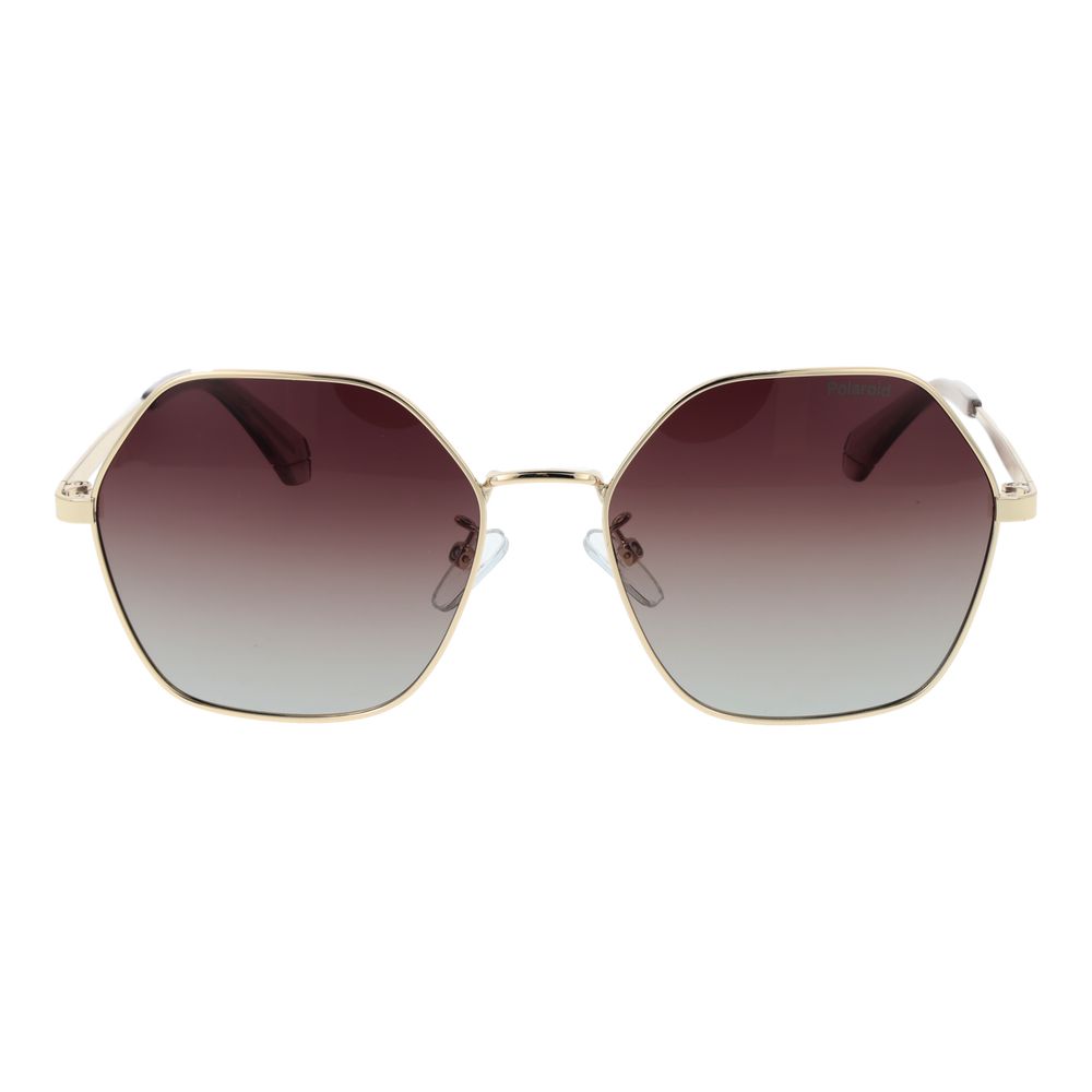Polaroid Gold Metal Sunglasses
