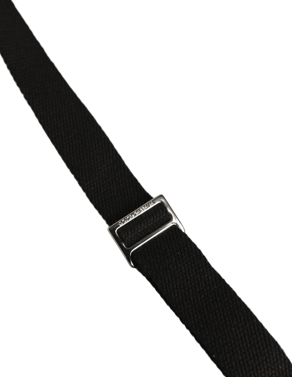 Dolce & Gabbana Black Cotton Leather Elastic Y-back Metal Clips Suspender