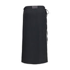 Calvin Klein Black Viscose Long Skirt