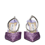 Jimmy Choo Purple Plastic Stiletto Heel Sandals