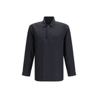 Deperlu Black Linen Dress Shirt