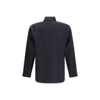 Deperlu Black Linen Dress Shirt