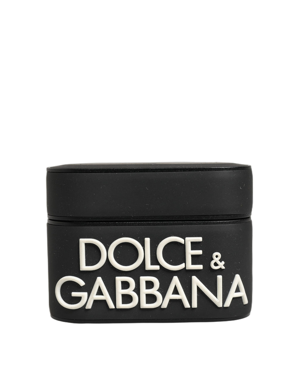 Dolce & Gabbana Case Black PVC Embossed Logo Flip Holder Women Airpods