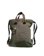 Dolce & Gabbana Military Green Patchwork Rucksack Backpack Borse Men Bag