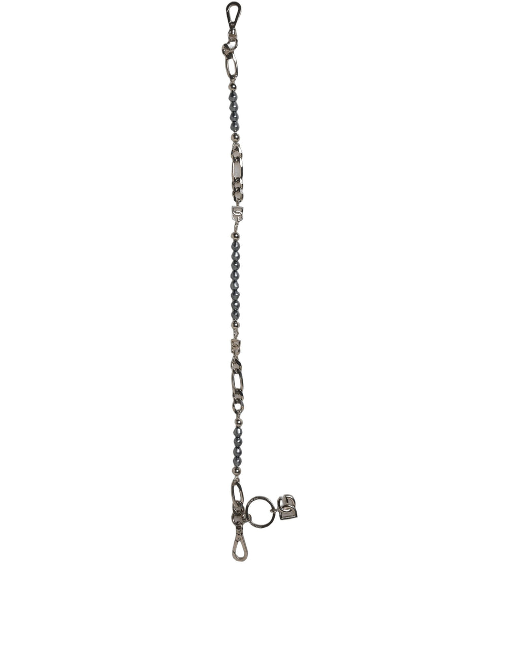 Dolce & Gabbana Silver Tone Chain Signature DG Logo Pendant Necklace