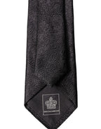 Dolce & Gabbana Black Floral Brocade Silk Adjustable Men Tied Necktie Tie