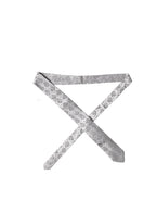 Dolce & Gabbana Silver Gray Paisley Silk Adjustable Men Tied Necktie Tie
