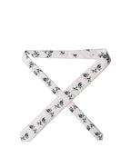 Dolce & Gabbana White Floral Fantasy Cotton Adjustable Men Necktie Tie