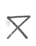 Dolce & Gabbana Black Trumpet Print Silk Adjustable Men Tied Necktie Tie