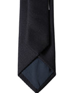 Dolce & Gabbana Black Solid 100% Silk Adjustable Men Tied Necktie Tie