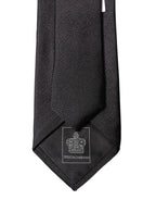 Dolce & Gabbana Black Solid 100% Silk Adjustable Men Tied Necktie Tie