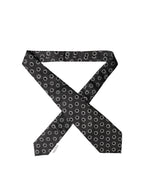 Dolce & Gabbana Black White Polka Dot Silk Adjustable Women Necktie Tie