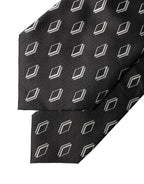 Dolce & Gabbana Black Patterned Silk Adjustable Women Tied Necktie Tie