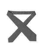 Dolce & Gabbana Black White Polka Dot Silk Adjustable Women Necktie Tie