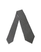 Dolce & Gabbana Black White Polka Dot Silk Adjustable Women Necktie Tie