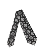 Dolce & Gabbana Black White Floral Silk Adjustable Women Necktie Tie