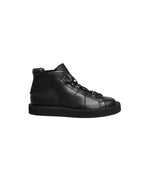 Dolce & Gabbana Black Leather Lace Up Men Ankle Boots Shoes