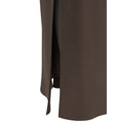 Brunello Cucinelli Brown Acetate Midi Skirt