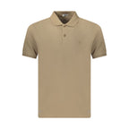 Coveri Moving Brown Cotton Men's Polo Shirt