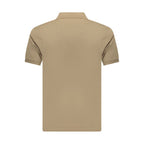 Coveri Moving Brown Cotton Men's Polo Shirt
