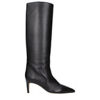 Paris Texas Black Leather Ankle Boots