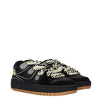 Barrow Black Leather Low Top Sneakers