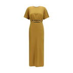 PINKO Brown Cotton Casual Dress