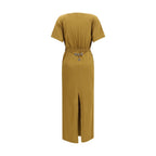 PINKO Brown Cotton Casual Dress