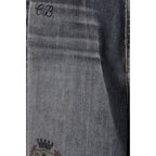 Balenciaga Gray Cotton Relaxed Fit Jeans