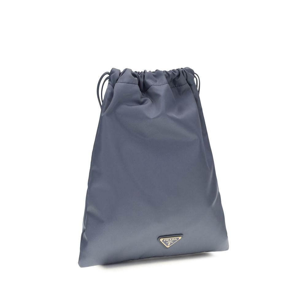Prada Blue Recycled Polyamide Clutch Bag