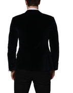 Dolce & Gabbana Black Cotton Single Breasted Jacket Blazer