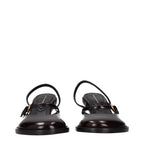 Dries Van Noten Brown Leather Platform Sandals