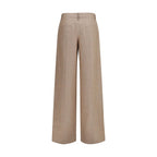 Brunello Cucinelli Beige Linen Casual Pants