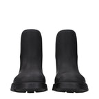 Burberry Black Cotton Ankle Boots