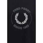 Fred Perry Black Cotton T-Shirt