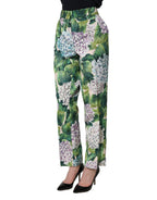 Dolce & Gabbana Multicolor Floral Print Tapered Trouser Pants