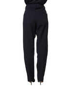 Blugirl Dark Blue High Waist Straight Dress Formal Trouser Pants