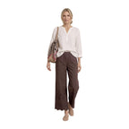 Street One Brown Cotton Casual Pants