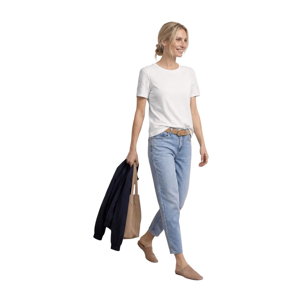 Street One Cream Cotton T-Shirt