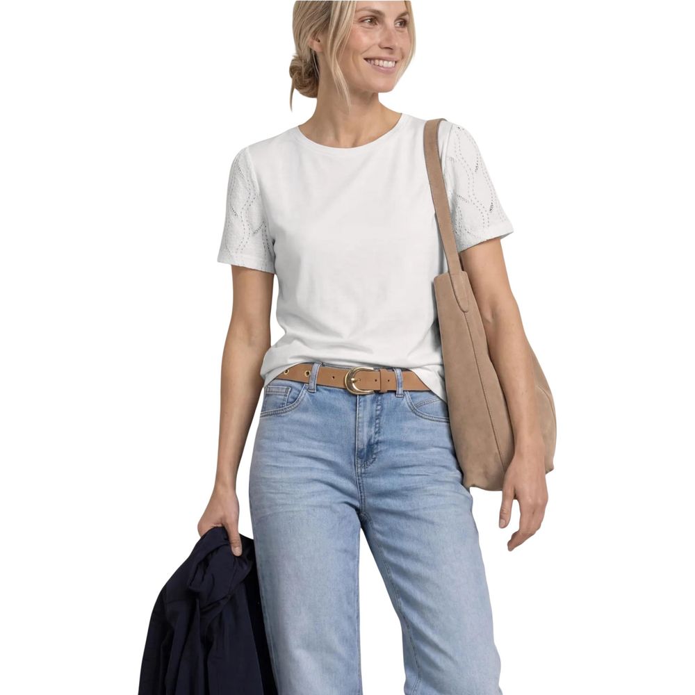 Street One Cream Cotton T-Shirt