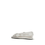 Ganni White Polyethylene Ballet Flats