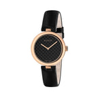 Gucci Black Leather Dress Watch