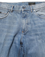 Dolce & Gabbana Light Blue Washed MidWaist Classic Denim Jeans