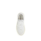 Autry White Calf Leather Bos Taurus Low Top Sneakers