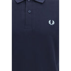Fred Perry Blue Cotton Polo Shirt