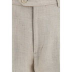 Brunello Cucinelli Beige Silk Two-Piece Suit