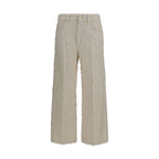 Brunello Cucinelli Beige Cotton Cropped Pants