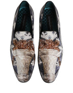 Dolce & Gabbana Multicolor Floral Tapestry Embroidery Loafer Shoes