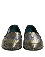 Dolce & Gabbana Multicolor Floral Jacquard Men Loafers Shoes